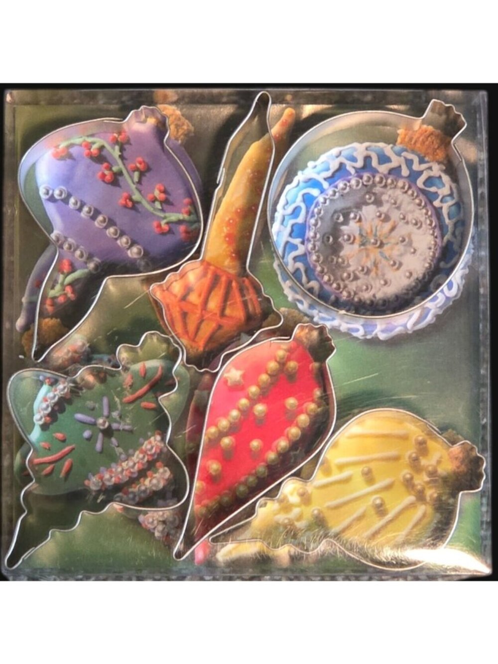 Christmas Ornament Cookie Cutter Set 6 Piece Cookie Recipe Included